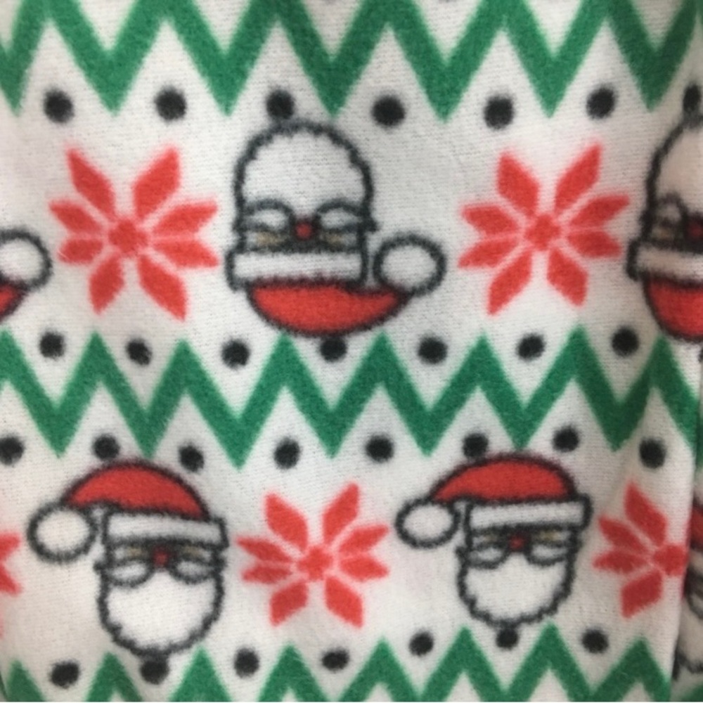 NWT Secret Santa Soft Fleece 2 pc Short Sleeve Christmas Team Santa Pajamas Med - Picture 6 of 6